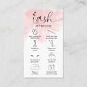 Lash Extensions Aftercare Blush Waterverf Salon Visitekaartje (Voorkant)