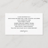 Lash Extensions Aftercare Card - Rx Visitekaartje (Achterkant)