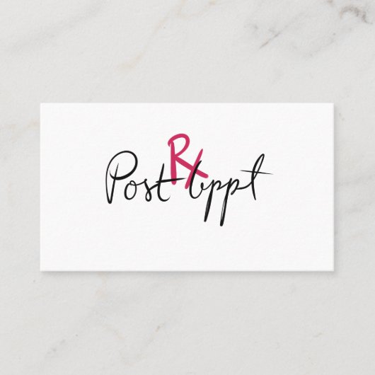 Lash Extensions Aftercare Card - Rx Visitekaartje (Voorkant)