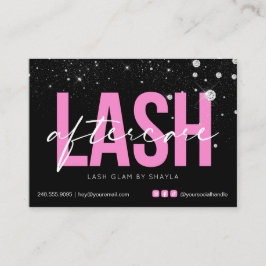 Lash Extensions Aftercare Glam Pink Diamonds Busin Visitekaartje