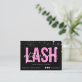 Lash Extensions Aftercare Glam Pink Diamonds Busin Visitekaartje (Staand voorkant)