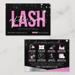 Lash Extensions Aftercare Glam Pink Diamonds Busin Visitekaartje