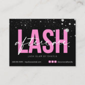 Lash Extensions Aftercare Glam Pink Diamonds Visitekaartje (Voorkant)
