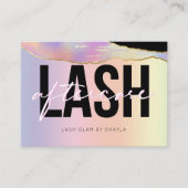 Lash Extensions Aftercare Holographic Rainbow Visitekaartje (Voorkant)