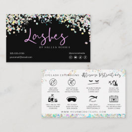Lash Extensions Aftercare Instructies Holographic Visitekaartje