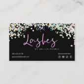 Lash Extensions Aftercare Instructies Holographic Visitekaartje (Voorkant)