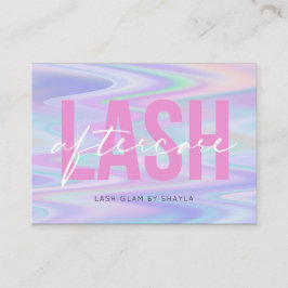 Lash Extensions Aftercare Instructies Holographic Visitekaartje