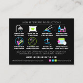 Lash Extensions Aftercare Instructies - Vet Neon Visitekaartje (Voorkant)