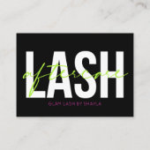 Lash Extensions Aftercare Instructies - Vet Neon Visitekaartje (Achterkant)