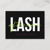Lash Extensions Aftercare Instructies - Vet Neon Visitekaartje (Voorkant)