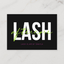 Lash Extensions Aftercare Instructies - Vet Neon Visitekaartje