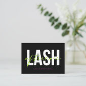 Lash Extensions Aftercare Instructies - Vet Neon Visitekaartje (Staand voorkant)