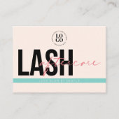Lash Extensions Aftercare Instruction Care Kaarten Visitekaartje (Voorkant)