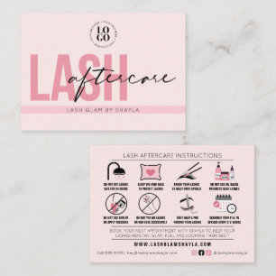 Lash Extensions Aftercare Instructions Aanwijzing Visitekaartje