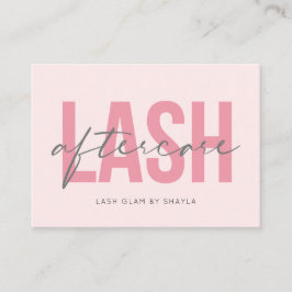 Lash Extensions Aftercare Instructions Aanwijzing Visitekaartje