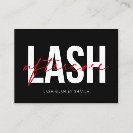 Lash Extensions Aftercare Instructions Aanwijzing Visitekaartje