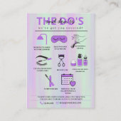 Lash Extensions Aftercare Instructions Business Ca Visitekaartje (Achterkant)