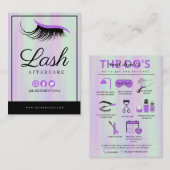 Lash Extensions Aftercare Instructions Business Ca Visitekaartje (Voorkant / Achterkant)