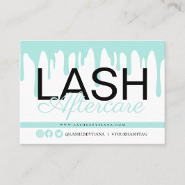 Lash Extensions Aftercare Instructions Business Ca Visitekaartje