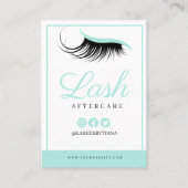 Lash Extensions Aftercare Instructions Business Ca Visitekaartje (Voorkant)