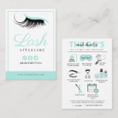 Lash Extensions Aftercare Instructions Business Ca Visitekaartje (Voorkant / Achterkant)