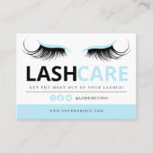 Lash Extensions Aftercare Instructions Business Ca Visitekaartje (Voorkant)