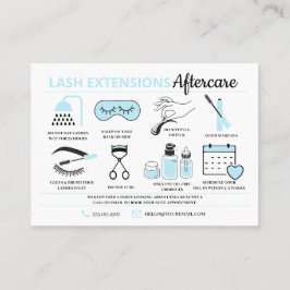 Lash Extensions Aftercare Instructions Business Ca Visitekaartje