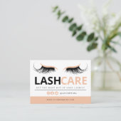 Lash Extensions Aftercare Instructions Business Ca Visitekaartje (Staand voorkant)