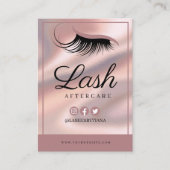 Lash Extensions Aftercare Instructions Business Ca Visitekaartje (Voorkant)