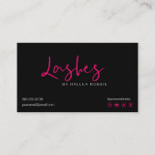 Lash Extensions Aftercare Instructions Modern Busi Visitekaartje (Voorkant)