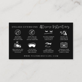 Lash Extensions Aftercare Instructions Modern Busi Visitekaartje