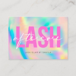 Lash Extensions Aftercare Instructions Rainbow Visitekaartje