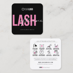 Lash Extensions Aftercare Instructions Square Busi Vierkante Visitekaartje