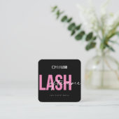 Lash Extensions Aftercare Instructions Square Busi Vierkante Visitekaartje (Staand voorkant)