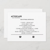Lash Extensions Aftercare Kaart (Voorkant / Achterkant)