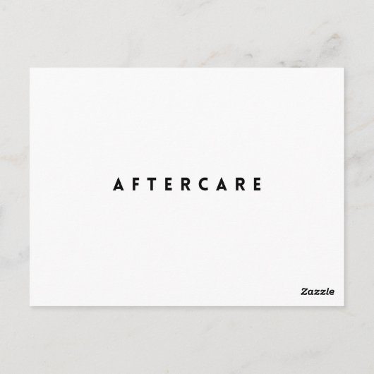 Lash Extensions Aftercare Kaart (Achterkant)