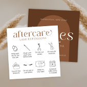 Lash Extensions Aftercare Modern Boho Terracotta Vierkante Visitekaartje