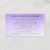 Lash Extensions Aftercare Paars Glam Glitter Eyes Visitekaartje (Achterkant)