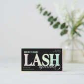 Lash Extensions Aftercare Pastel Rainbow Mint Visitekaartje (Staand voorkant)