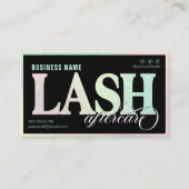 Lash Extensions Aftercare Pastel Rainbow Mint Visitekaartje (Voorkant)