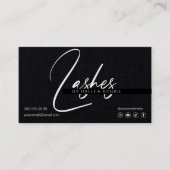 Lash Extensions Aftercare Premium zwart papier Visitekaartje (Voorkant)
