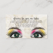 Lash Extensions Beauty Consultant Expert Visitekaartje (Achterkant)
