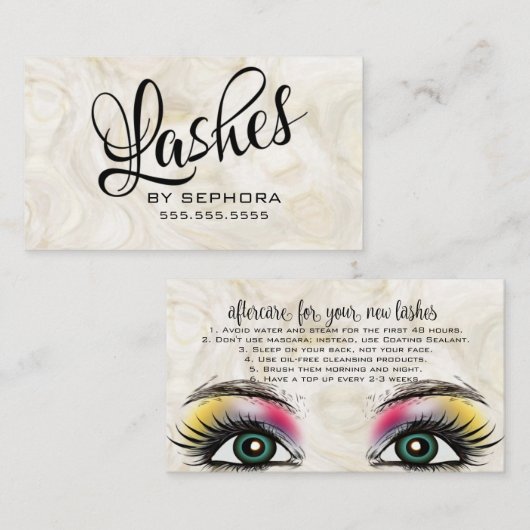Lash Extensions Beauty Consultant Expert Visitekaartje (Voorkant / Achterkant)