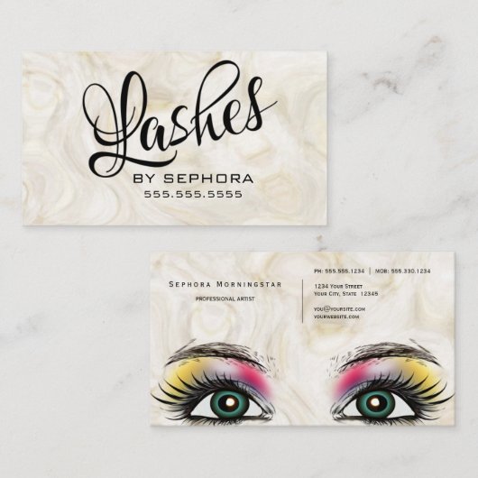 Lash Extensions Beauty Consultant Expert Visitekaartje (Voorkant / Achterkant)