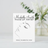 Lash Extensions Black Sketch met lange zweetjes Briefkaart (Staand voorkant)