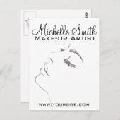 Lash Extensions Black Sketch met lange zweetjes Briefkaart (Voorkant / Achterkant)