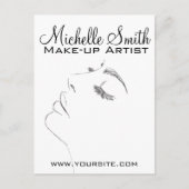 Lash Extensions Black Sketch met lange zweetjes Briefkaart (Voorkant)