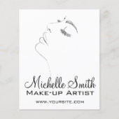 Lash Extensions Black Sketch met lange zweetjes Flyer (Voorkant)