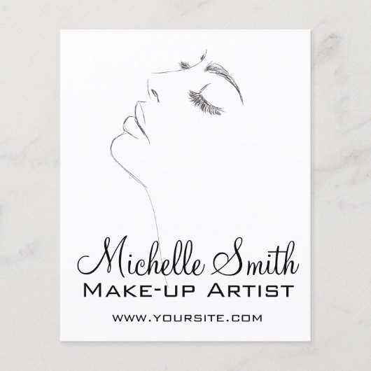 Lash Extensions Black Sketch met lange zweetjes Flyer (Voorkant)