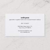 Lash Extensions Bold Gold Visitekaartje (Achterkant)